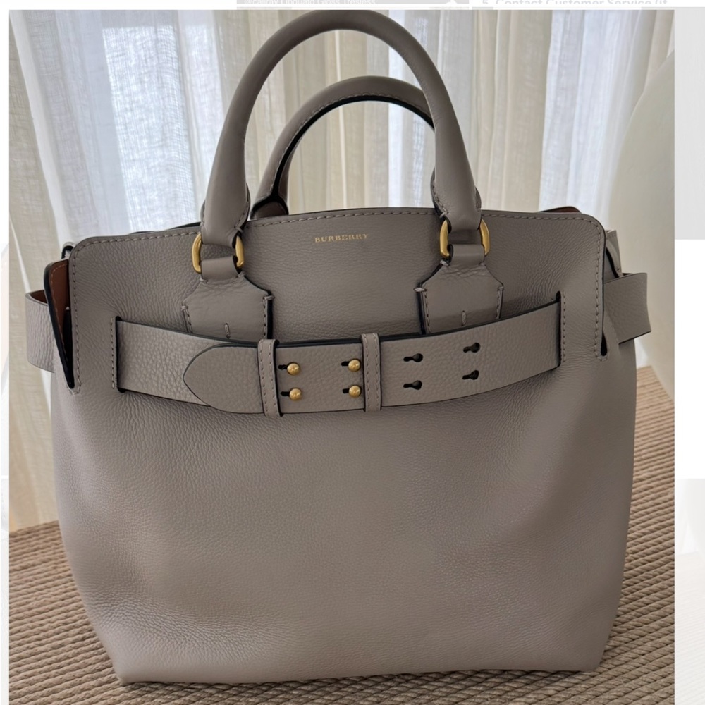 Burberry Marais 2 tone Leather Tote Bag